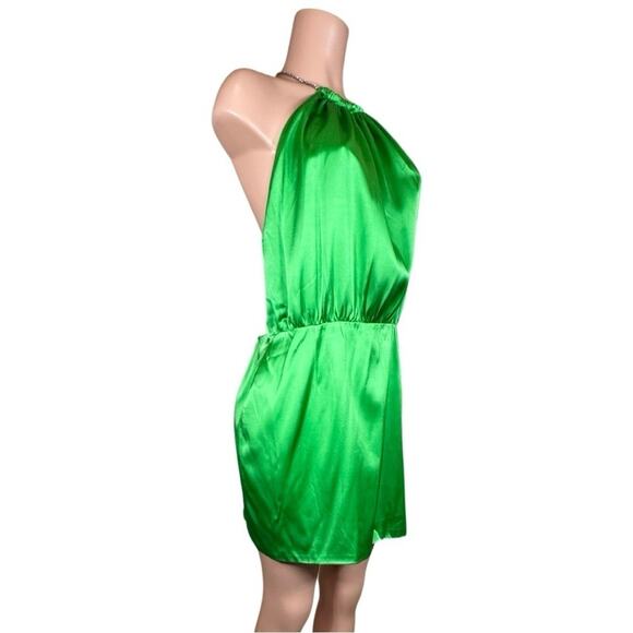 Retrofete Anahita Green Mini Rhinestone Dress SZ XL $399 - Picture 11 of 16
